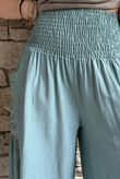 Basso Shirring Sailor Palazzo Pant Sage